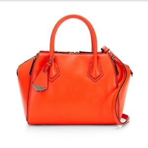 Rebecca Minkoff fiery red orange perry satchel